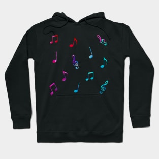 Rainbow Watercolor Music Notes Multipack (12pcs) Hoodie